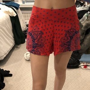 Free People Printed Flowy Shorts
